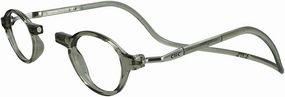 Clic Magnetic Reading Glasses for Men or Women, Computer Readers, Classic (S-M, Smoke, 1.25 Magnification)