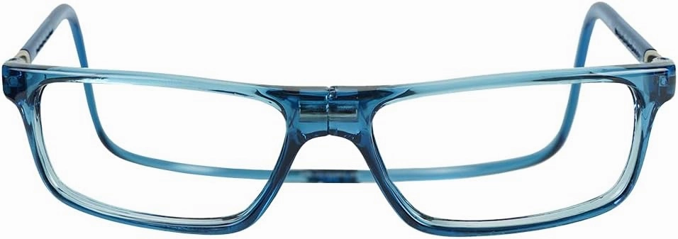 Clic Magnetic Reading Glasses for Men or Women, Computer Readers, Executive (M-XL, Jean Blue, 1.25 Magnification)