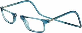 Clic Magnetic Reading Glasses for Men or Women, Computer Readers, Executive (M-XL, Jean Blue, 1.25 Magnification)