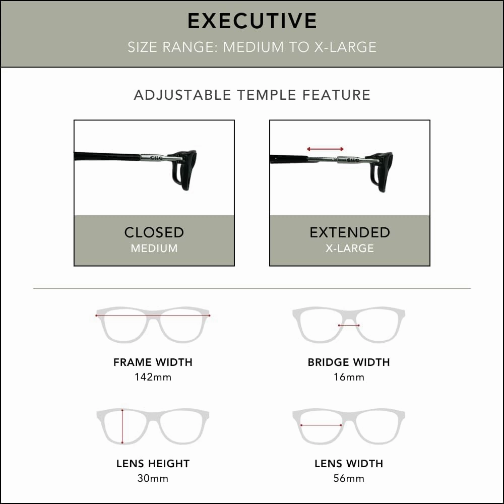 Clic Magnetic Reading Glasses for Men or Women, Computer Readers, Executive (M-XL, Jean Blue, 1.25 Magnification)
