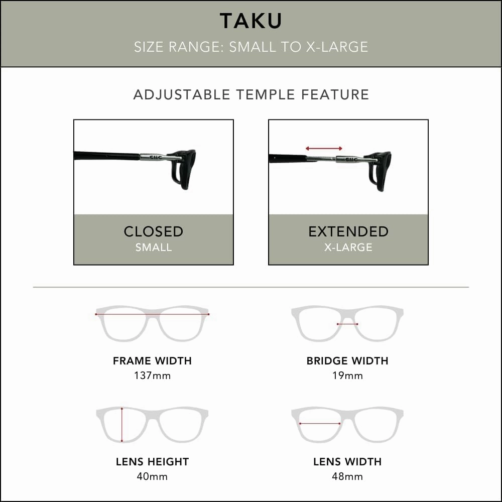 Clic Magnetic Reading Glasses for Men or Women, Soft Foldable Band, Computer Readers, Taku (S-XL)