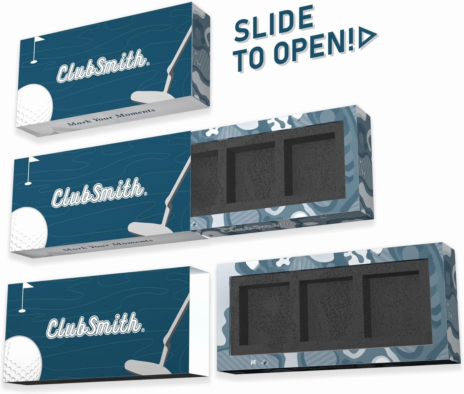 ClubSmith® Golf Ball Marker Gift Box Set with Magnetic Hat Clips, Funny Putting Marker Cool Golf Accessories, Premium Gifts for Men & Women Golfers (Set of 3)
