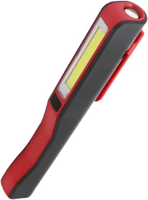 Cob Pen Light with Magnetic Base Rechargeable Emergency Torch for Inspections Repairs Camping and Multi Purpose Use Red