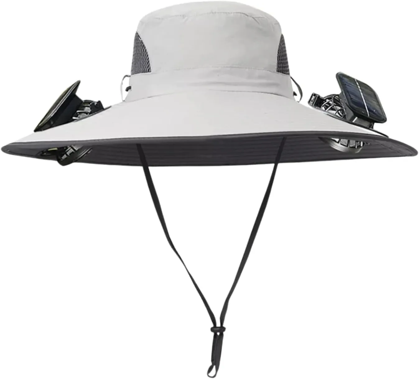 Colitt - Fishing Hat with Built in Fan, 2 Solar Fans, UPF 50  Sun Protection, Adjustable Fit, Bucket Hat for Men Women