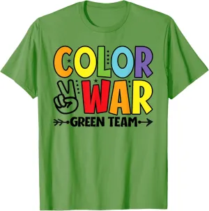 Color War Green Team Sleepaway Summer Camp Game T-Shirt