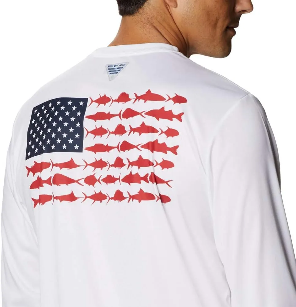 Columbia mens Terminal Tackle Pfg Fish Flag Long Sleeve