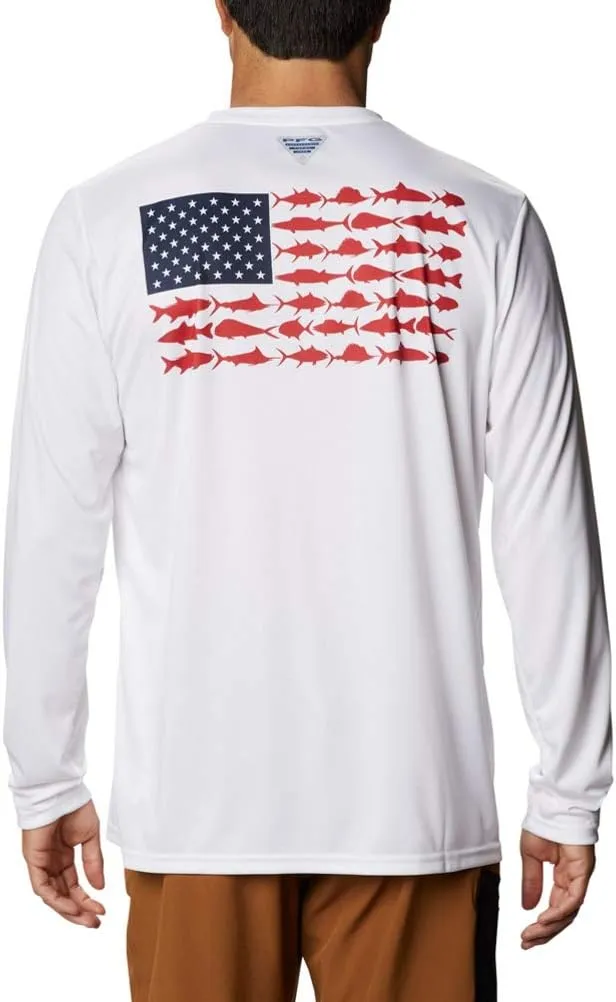 Columbia mens Terminal Tackle Pfg Fish Flag Long Sleeve
