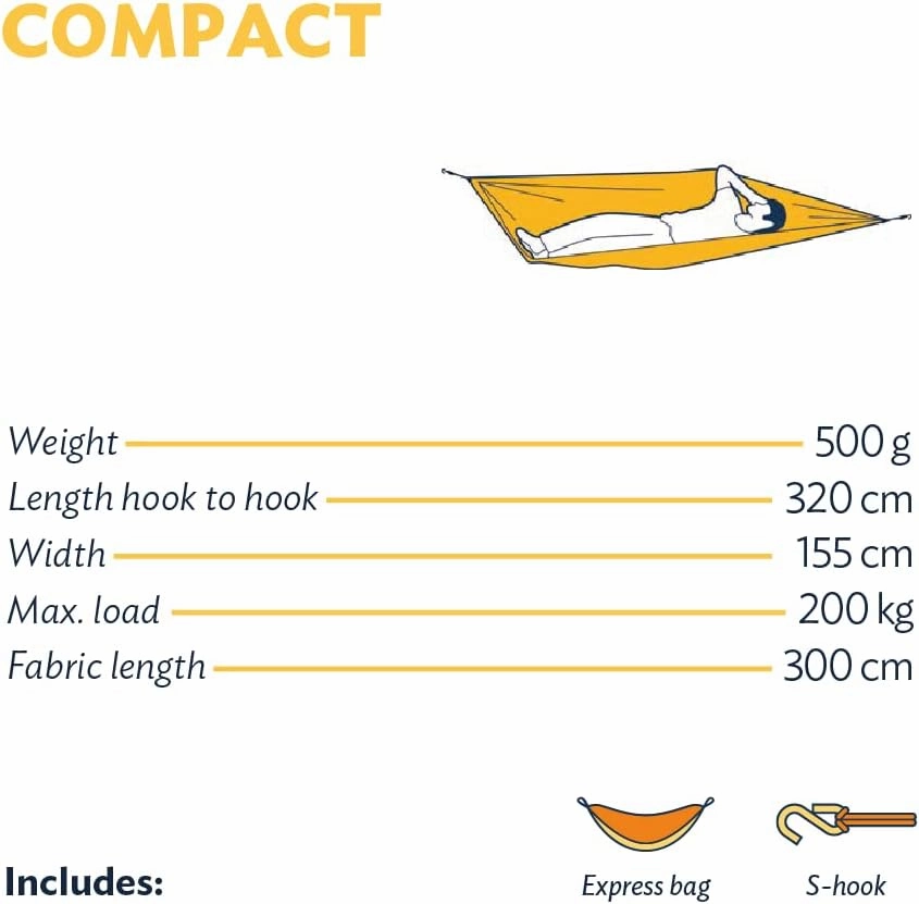 Compact 1 Person Lightweight Camping Hammock - Fair Trade & Handmade Portable Hammock for Traveling, Camping, Parachute Silk Nylon, Set-Up < 1 min - Chocolate
