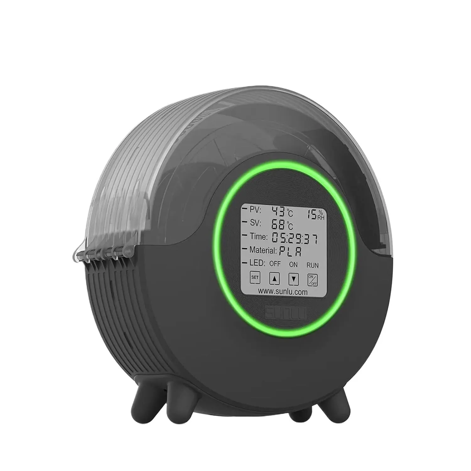 Compatible with SUNLU S2 3D Priting Accessories Filament Dryer Box 360° Surrounding Heating&Max Temperature Up to 70°C，Compatible with 3D Printer Material(S2 Black EU Plug)