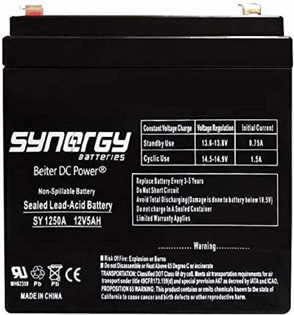 Compatible with the Enercell 23-945 12V 5Ah Rechargeable High Performance Sealed Lead Acid Battery – Professional Grade Rechargeable Last Longer than the Original Beiter DC Power