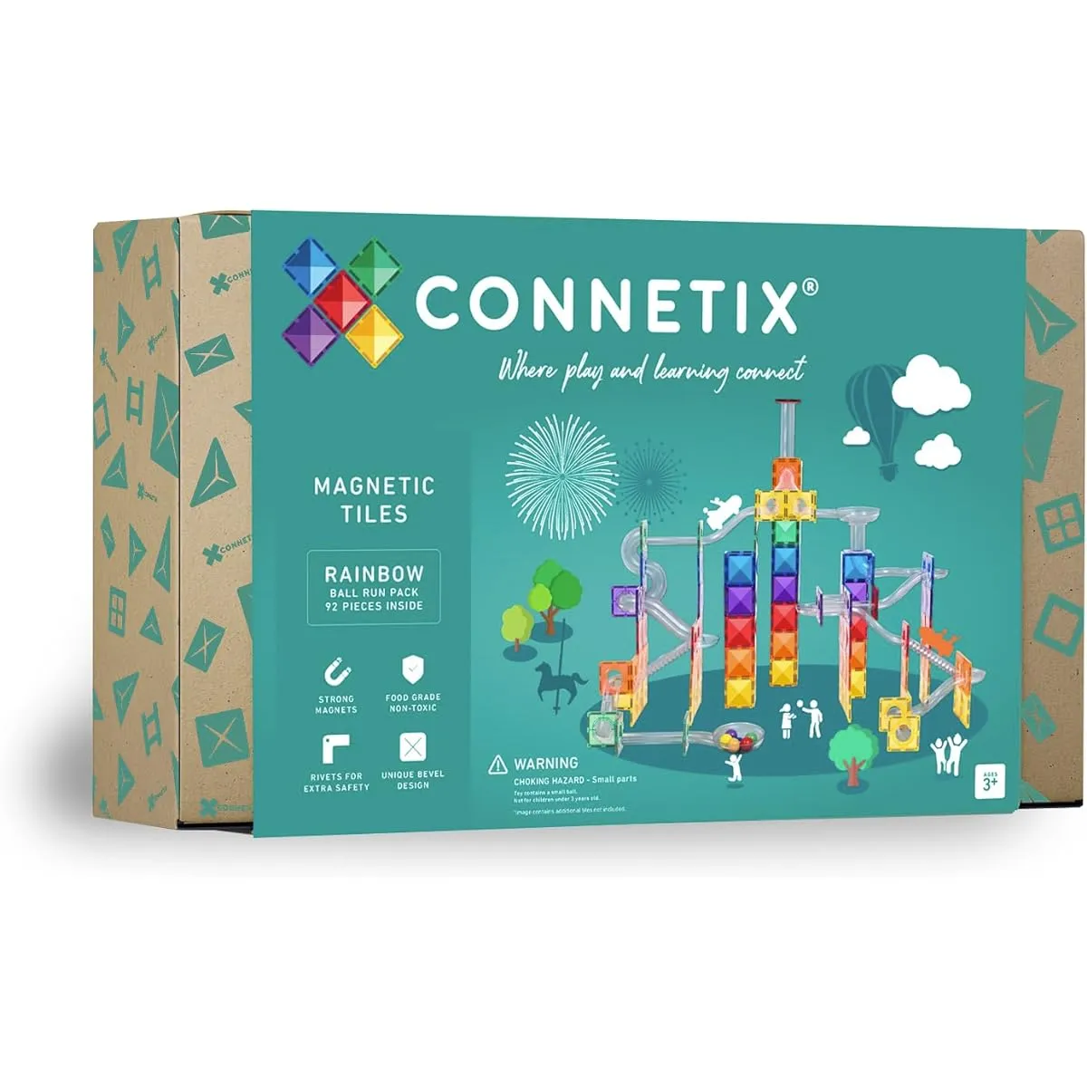 CONNETIX Rainbow Ball Run Pack 92 pieces