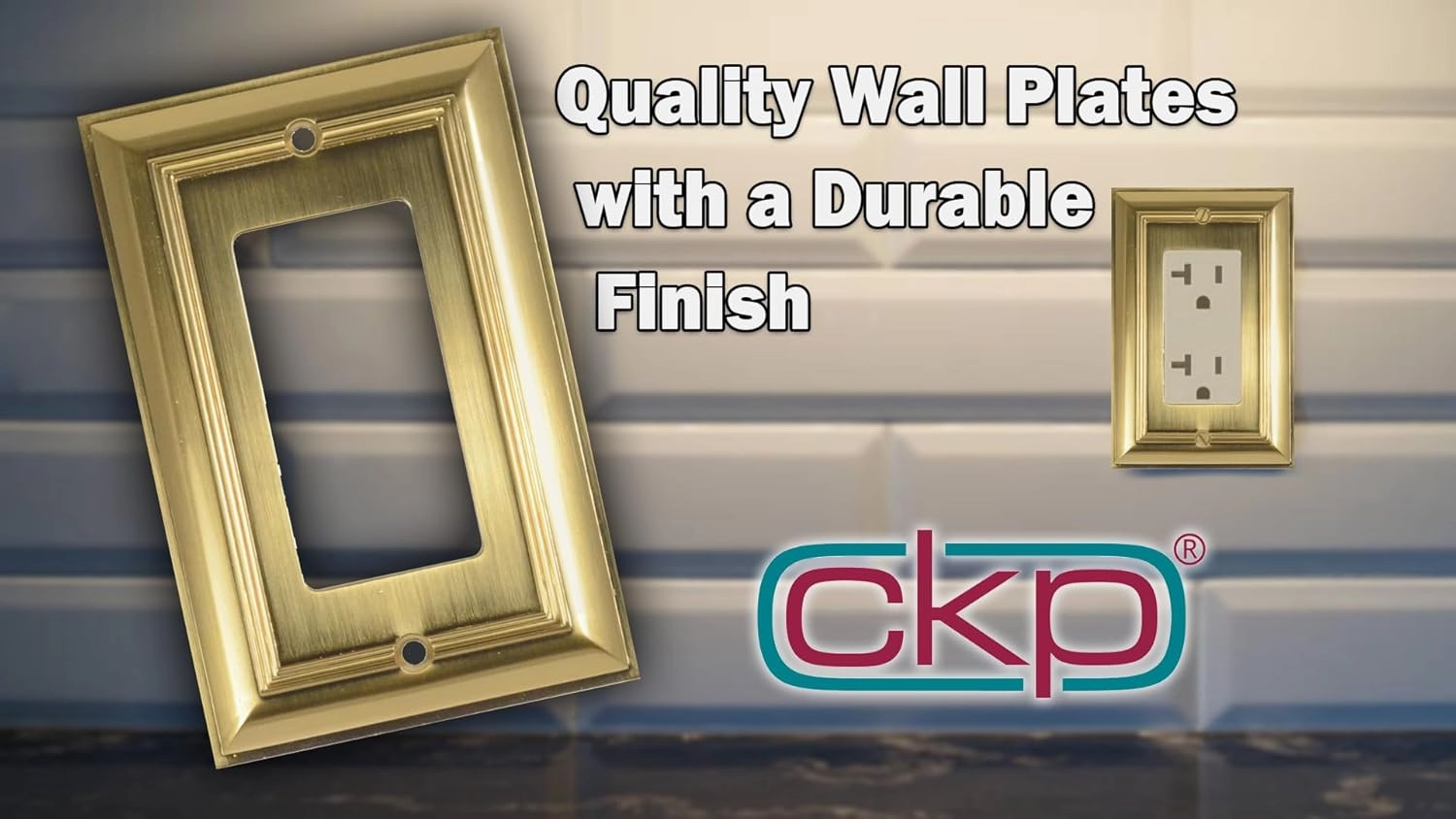 Cool Knobs and Pulls (CKP) Impressions Collection, 31191 Decorative Duplex Wall Plate/Outlet Cover, Long Lasting Durable Solid Steel Construction, Amber Gold, 1 piece