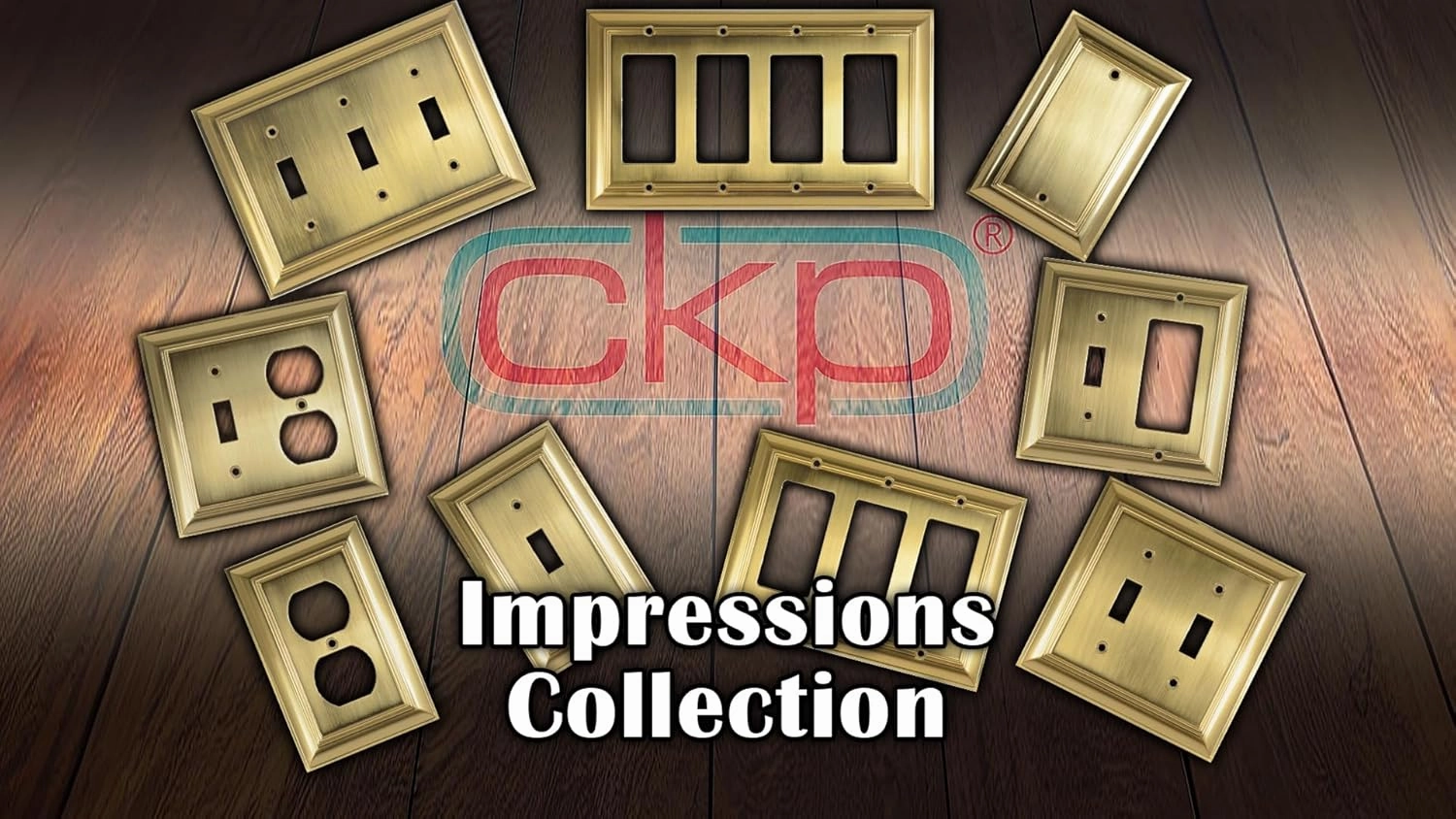 Cool Knobs and Pulls (CKP) Impressions Collection, 31191 Decorative Duplex Wall Plate/Outlet Cover, Long Lasting Durable Solid Steel Construction, Amber Gold, 1 piece