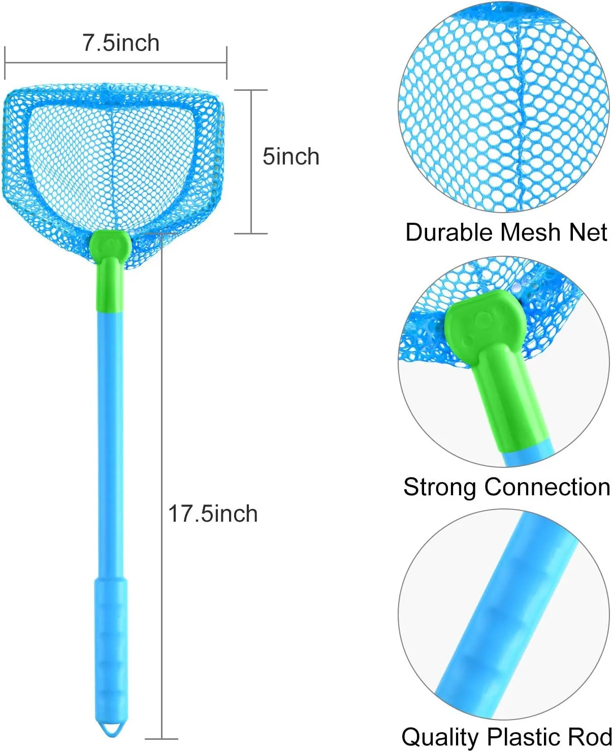 Coopay 2 Pieces Butterflies Fishing Net Catching Bug Floating Bait Beach Nets for Outdoor Playing