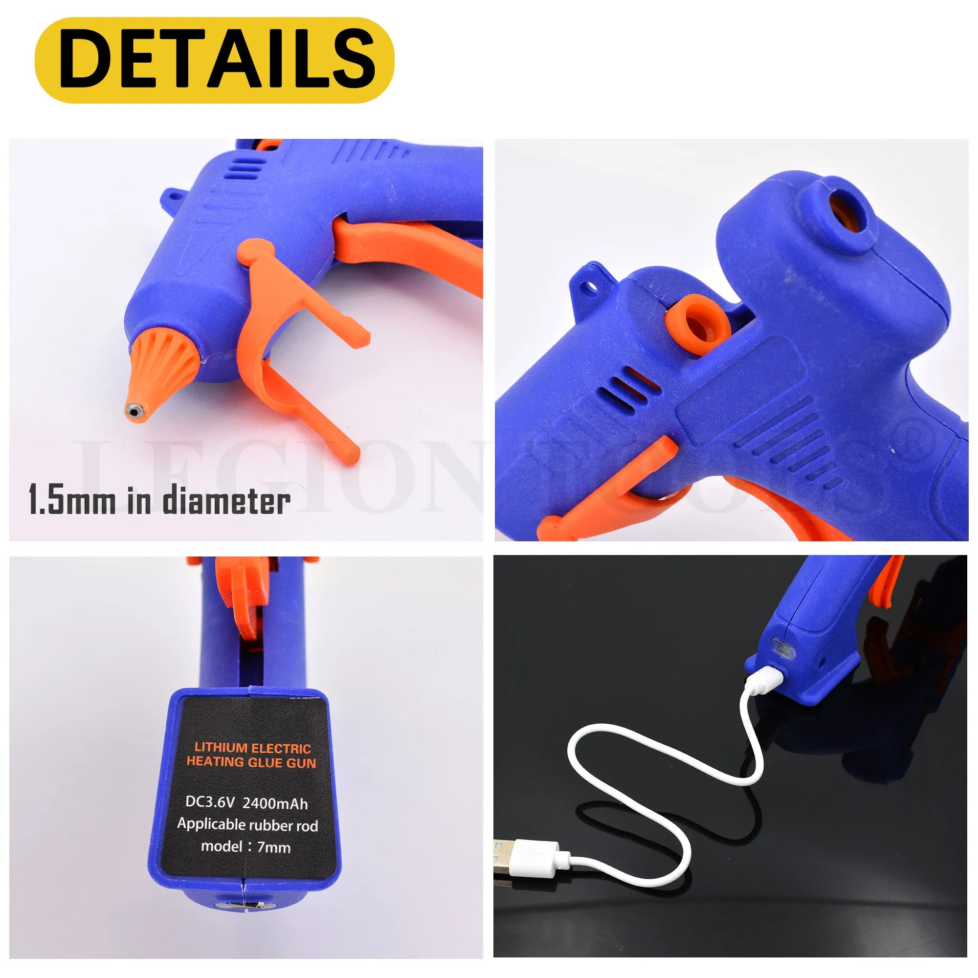Cordless Hot Melt Glue Gun Set