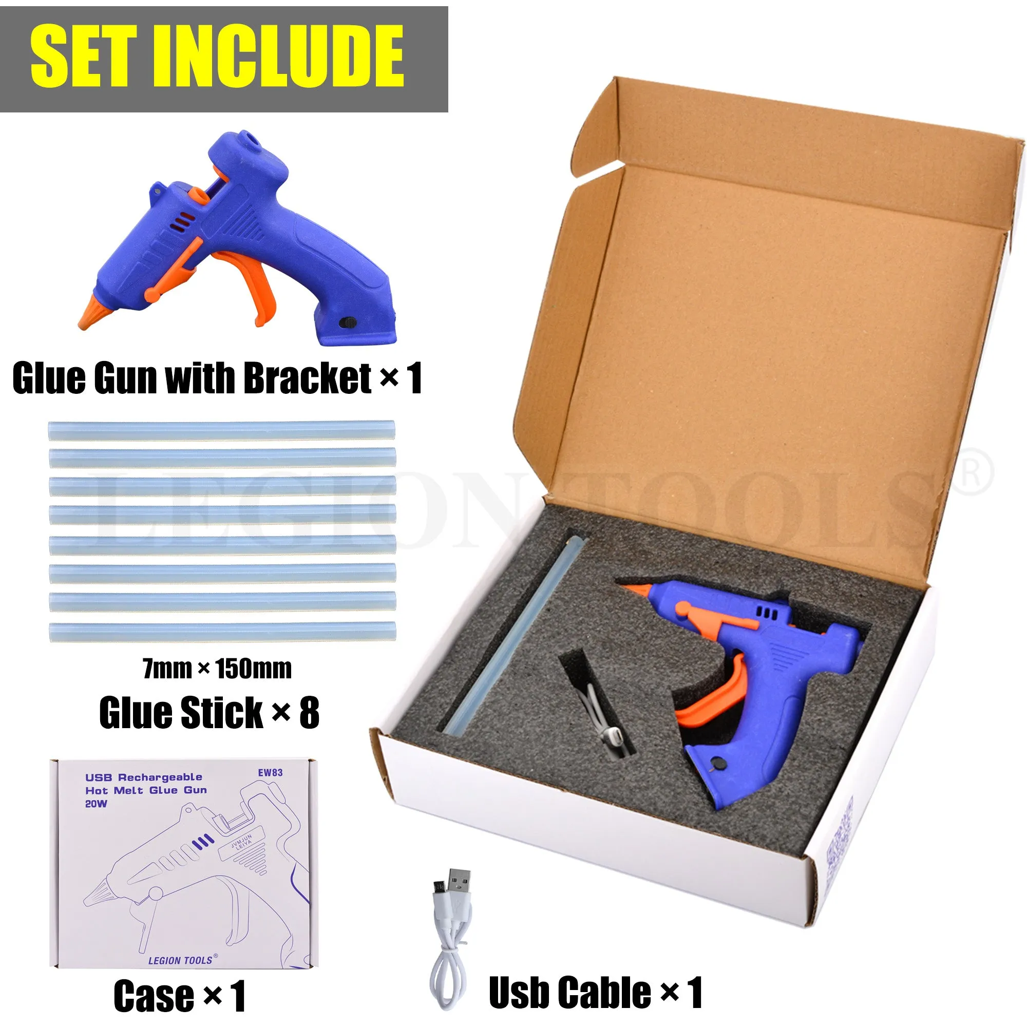 Cordless Hot Melt Glue Gun Set