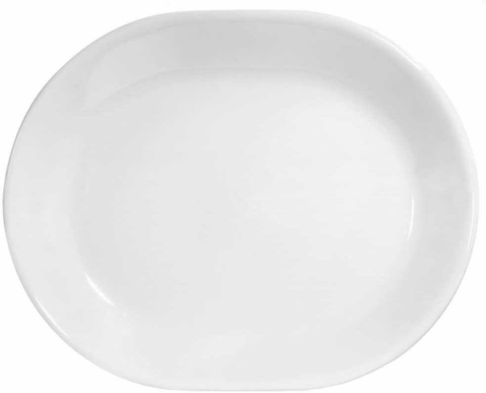 Corelle Vitrelle 38-Piece Service for 12 Dinnerware Set, Triple Layer Glass and Chip Resistant, Lightweight Round Plates and Bowls Set, Winter Frost White