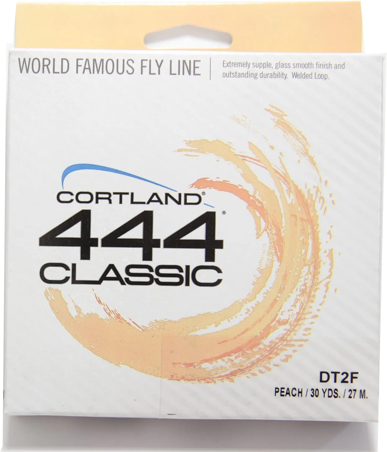 CORTLAND 444 Peach Fly Fishing Line with Front Welded Loop - 90 FT Durable Easy Casting Ultra Supple High Floating Classic Series Fly Rod Line for Freshwater, DT2F / Pack 1
