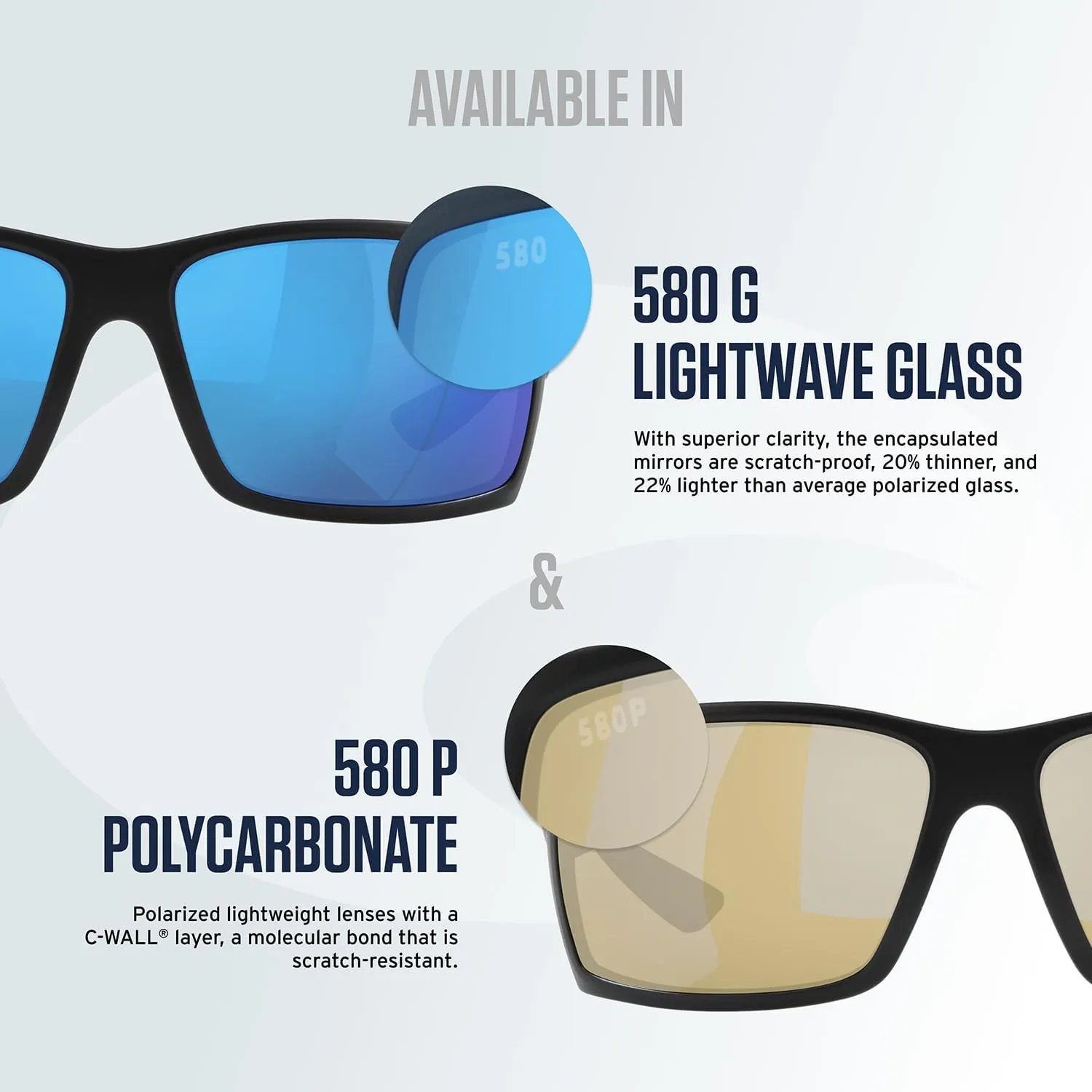 Costa Del Mar Women's Inlet Rectangular Sunglasses