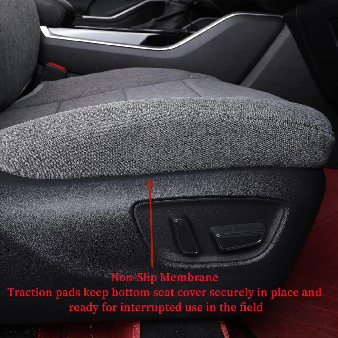 coverdream Highlander Seat Covers Custom Fit for 2020-2024 2025 Toyota Highlander Seat Covers,2nd-Row Captain’s Chair,Full Coverage,Airbag Compatible,Polyester Seat Protector (Full Set,Gray)