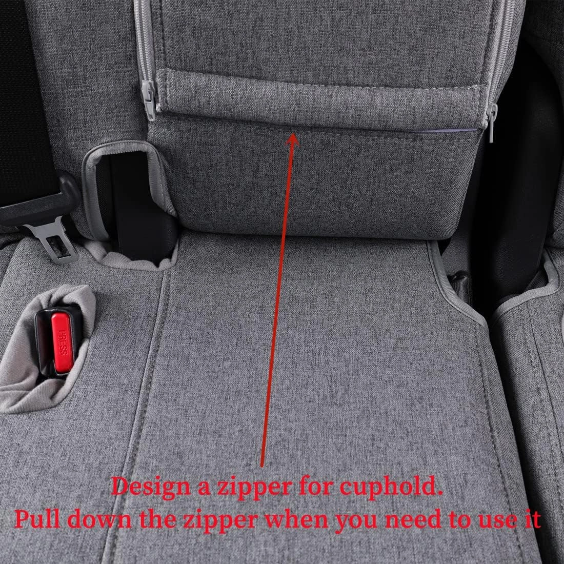 coverdream Highlander Seat Covers Custom Fit for 2020-2024 2025 Toyota Highlander Seat Covers,2nd-Row Captain’s Chair,Full Coverage,Airbag Compatible,Polyester Seat Protector (Full Set,Gray)