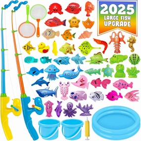 CozyBomB™ Magnetic Fishing Toys for Kids   Extra 4 Poles