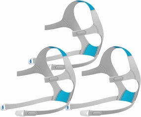 CPAP Headgear AirFit/AirTouch F20-3 Packs Replacement Headgear for ResMed Full Face Mask - Include CPAP Accessories Supplies Straps Magnetic Clips(Large)