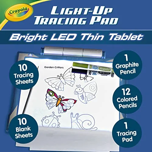 Crayola Light Up Tracing Pad Blue, Drawing Projector for Kids, Gift for Boys & Girls, Toys, Ages 6 