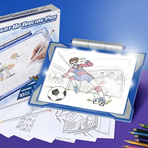 Crayola Light Up Tracing Pad Blue, Drawing Projector for Kids, Gift for Boys & Girls, Toys, Ages 6 