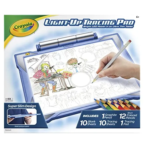 Crayola Light Up Tracing Pad Blue, Drawing Projector for Kids, Gift for Boys & Girls, Toys, Ages 6 