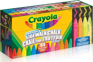 Crayola Washable Sidewalk Chalk - Ultimate 64 Pack