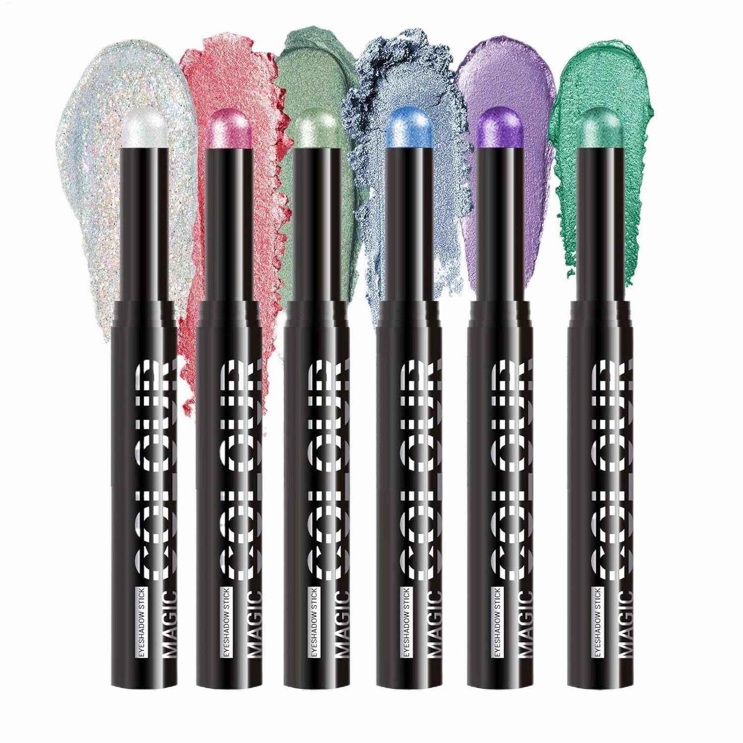 Cream Eye Shadow Stick,Makeup Eyeshadow Stick Set | Shimmer 6 Pieces Long-Lasting Waterproof Makeup Tool For Travel Birthday Daily Routines Women Cosmetics Girls Beauty Holiday