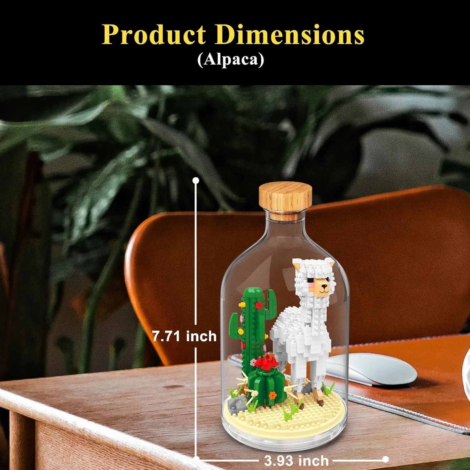 Creative Alpaca Toy Building Set,Adult Mini Animal Friend Set,Party Favors Gift for Kid,Animal Lover Office Home Decor Alpaca Building Block Kit,New Year Easter Birthday Gift for Boys Girls