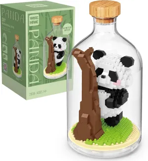 Creative Panda Toy Building Set,Adult Mini Animal Friend Set,Party Favors Gift for Kids,Animal Lover Office Home Decor Building Block Kit,New Year Easter Birthday Gift for Boys Girls(Hiding)