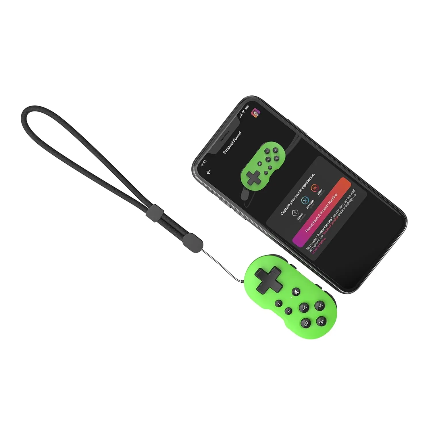 CRKD ATOM - Collectible Keychain Controller for Nintendo Switch, PC, Mac, Mobile and Smart TV (Leaf Green)