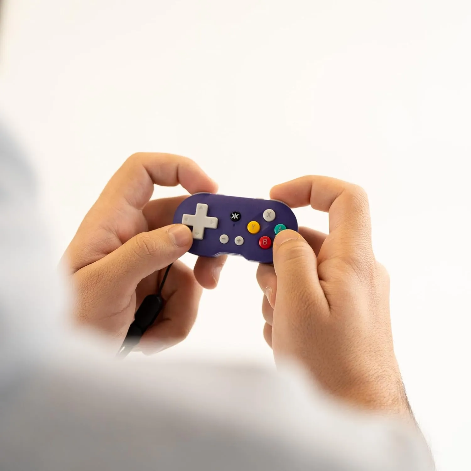 CRKD ATOM - Collectible Keychain Controller for Nintendo Switch, PC, Mac, Mobile and Smart TV (Retro Purple)