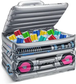 Cunhill Inflatable Boom Box Beverage Cooler 80s 90s Theme Party Decorations Inflatable Cooler Radio Blow up Boom Box Birthday Drink Favors for Retro Party Hip Hop Supplies