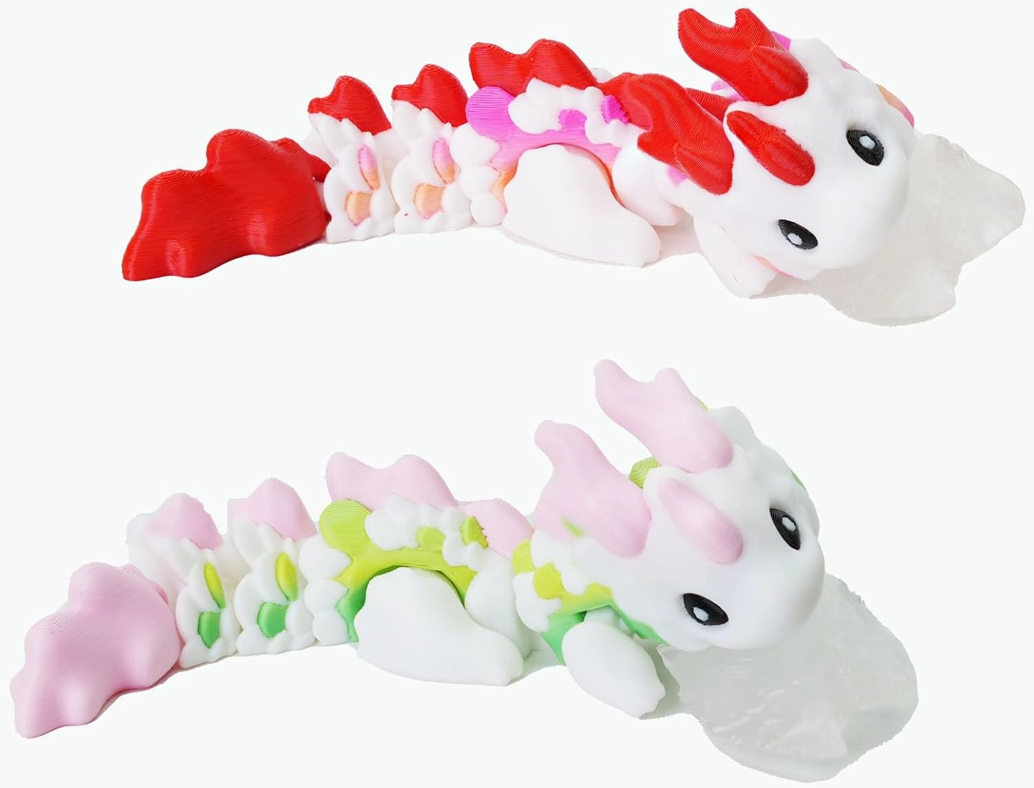 Cute 3D Printed Dragon, 6" Articulated 3D Printed Fidget Toy, Cute 3D Printed Animals Desk Decor for Christmas Birthday Gifts​