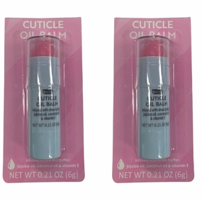 Cuticle Oil Balm, 0.21 oz, Infused with Jojoba Oil, Coconut Oil, and Vitamin E, Set of 2