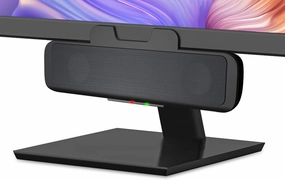 Cyber Acoustics USB Speaker Bar (CA-2890) – Stereo USB Powered Speaker, Easily Clamps to Monitor, Convenient Controls