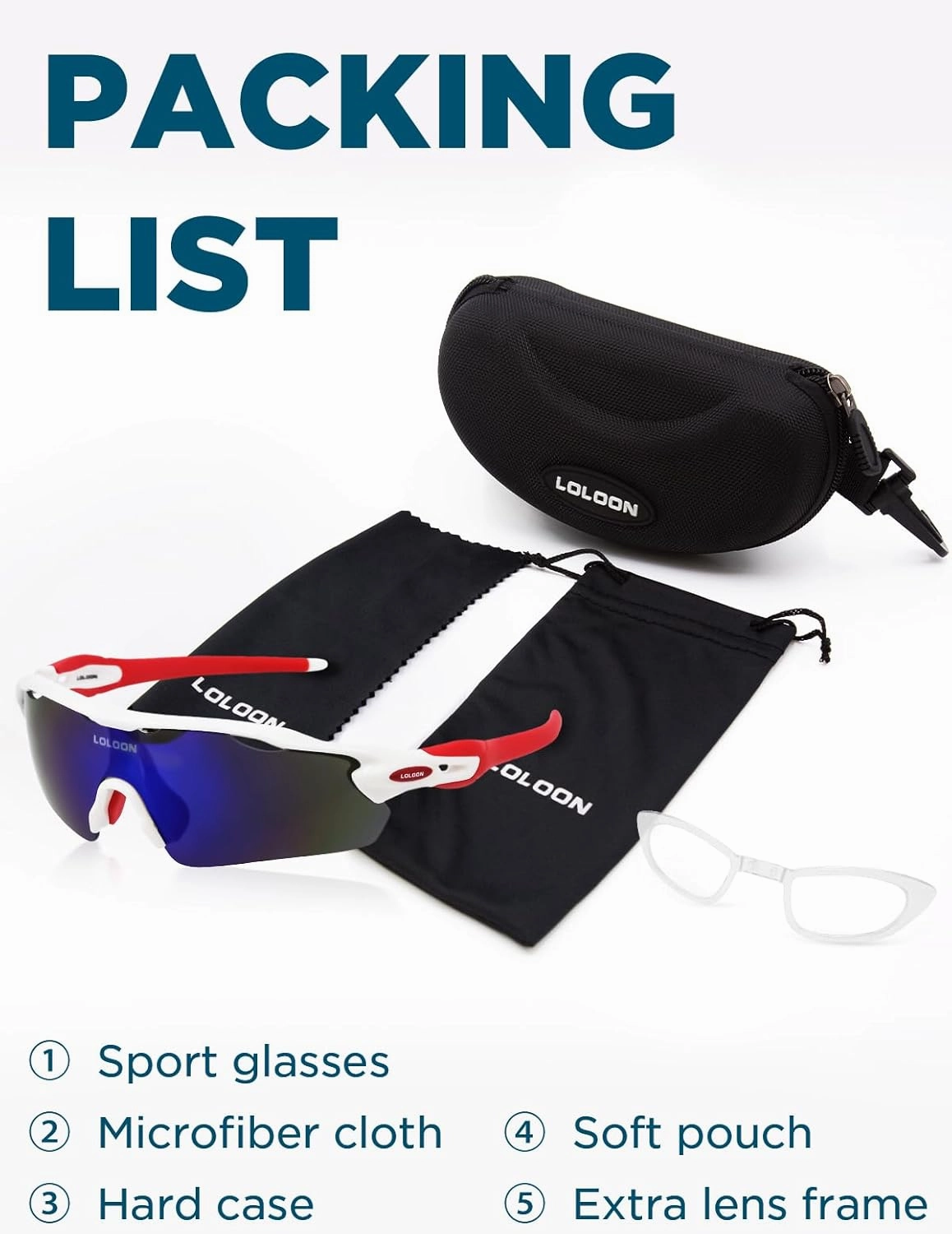 Cycling Glasses for Men Women Youth, UV Protection Sports Sunglasses for Running Climbing Bike Baseball Softball Golf