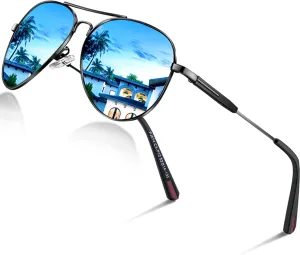 DADA-PRO Aviator Sunglasses for Men Women Polarized Retro Vintage Shades, Mirrored for Driving, UV Protection