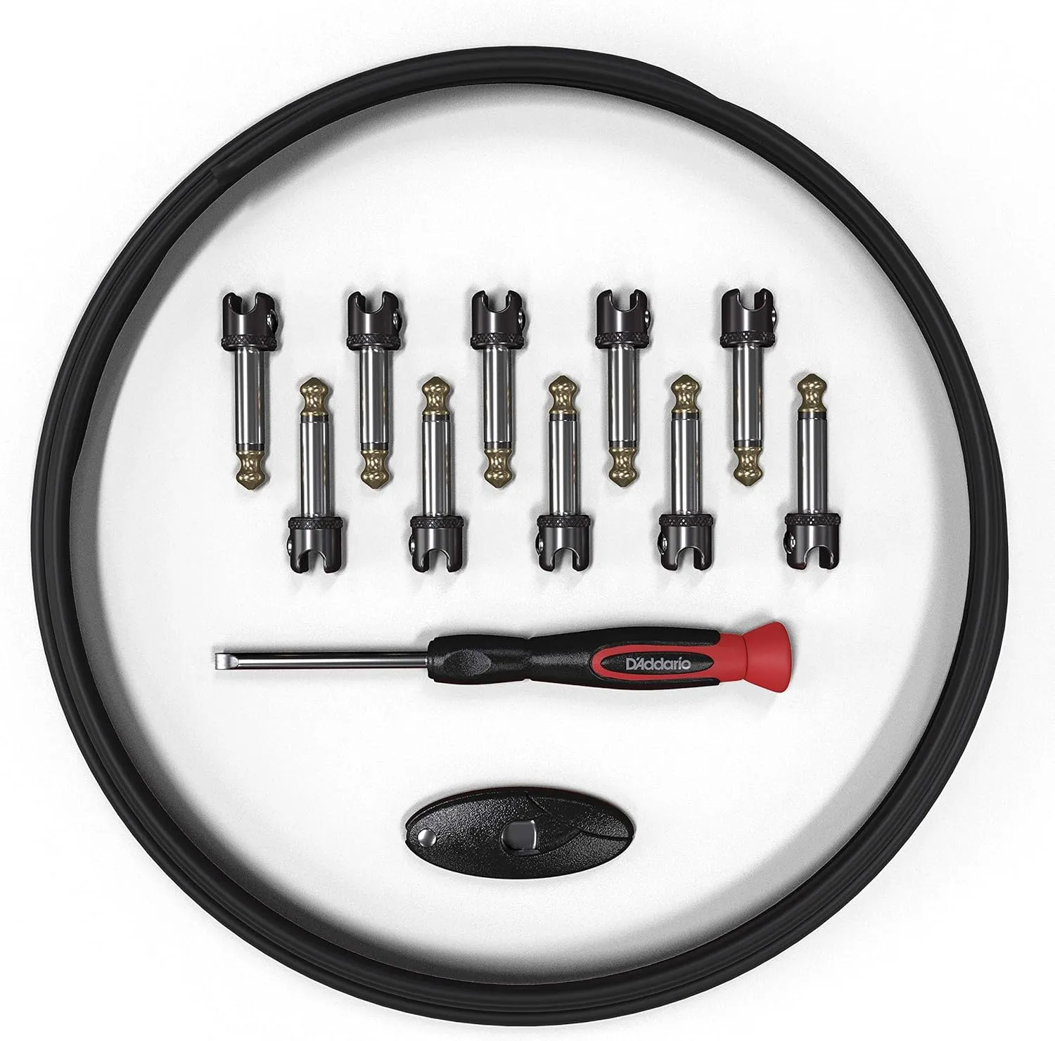 D'Addario Accessories DIY Solderless Cable Kit with Mini Plugs, Black (PW-MGPKIT-10)