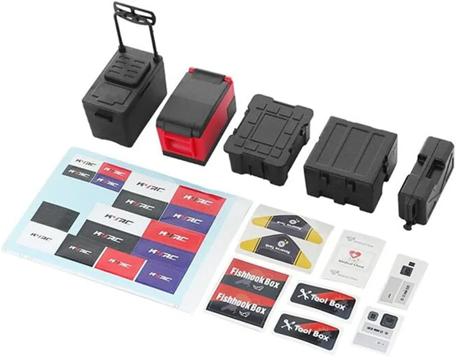 DAGIJIRD Simulation Fishing Box Medical Chest Tool 110g Plastic Case Box for 1:10 RC Crawler Car