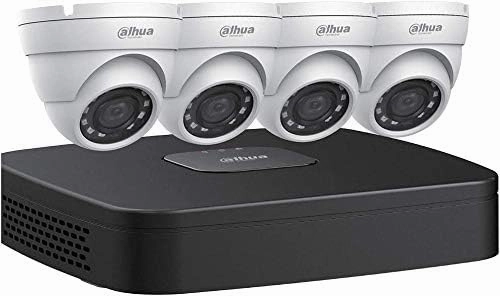 Dahua Technology N444E42 4-Channel 8MP NVR with 2TB HDD and 4 x 4MP Outdoor, 2.8MM Lens Night Vision Mini Turret Cameras