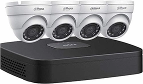Dahua Technology N444E42 4-Channel 8MP NVR with 2TB HDD and 4 x 4MP Outdoor, 2.8MM Lens Night Vision Mini Turret Cameras