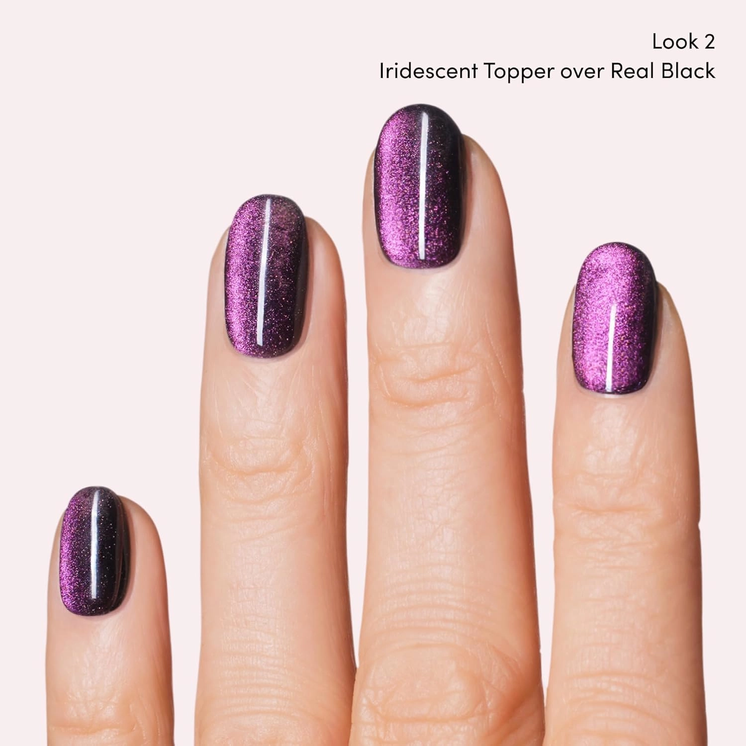 Dashing Diva One Gel Magnetic Starter Kit - Iridescent Topper - 3-in-1 Base Coat, Nail Color & Top Coat - Magnetic Polish - 9-Piece Manicure Set with LED Gel Lamp