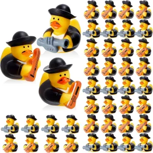 DEEKIN 24 Pcs Mexican Rubber Ducks Bulk 2 Inch Mariachi Band Pattern Rubber Ducks for Cinco de Mayo Mexican Band Party Favors Decoration