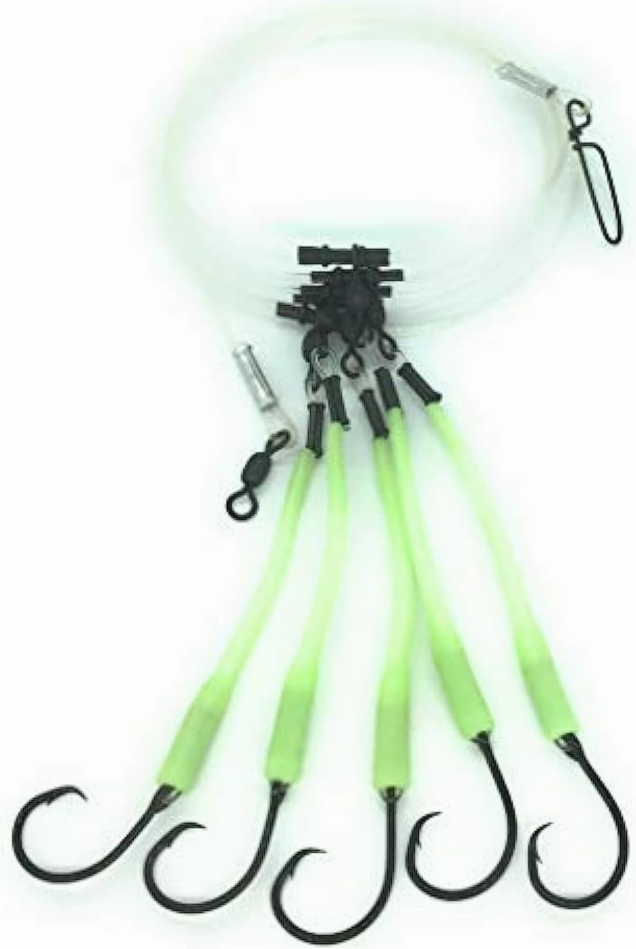 Deep Drop Fishing Rig, 5 Demon Circle 6/0 Hooks with Glow Sleeve, Deep Drop Snapper Rig