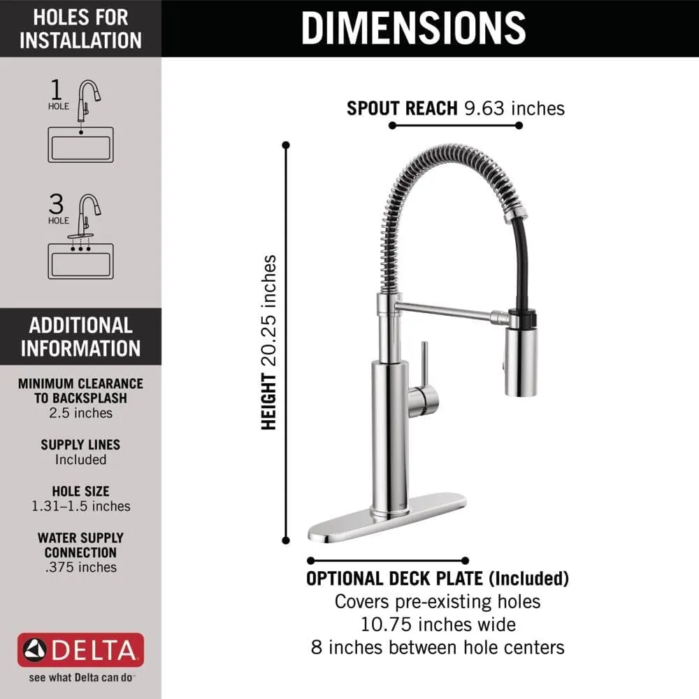 Delta 18803-DST Antoni Pull-Down, Chrome